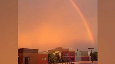 canada map cities|Minnesota: Lightning strikes and a rainbow forms during storm.